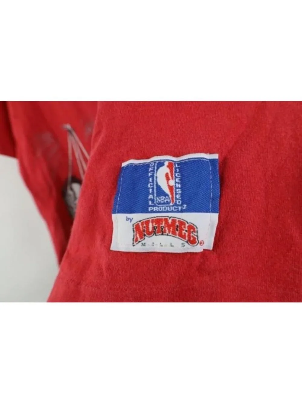 Vtg 90s Mens Medium Distressed Chicago Bulls Basketball Locker Room T-Shirt USA